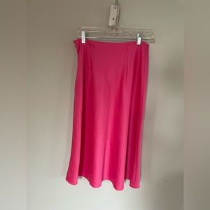 Express x Rocky Barnes Hot Pink Midi Skirt Size Small